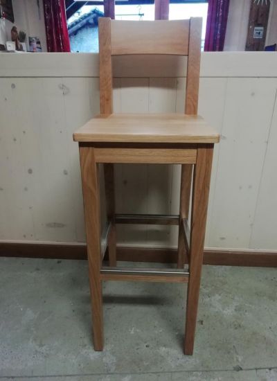 Tabouret de bar en bois de chêne et sapin - mod. Limone